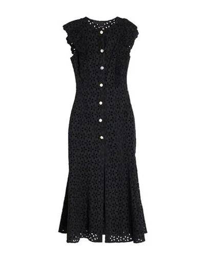 Pinko Woman Maxi Dress Black Size 8 Cotton