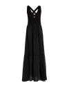 Pinko Woman Maxi Dress Black Size 8 Cotton In Black