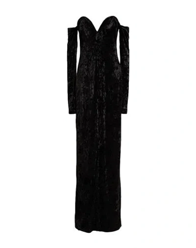 Pinko Woman Maxi Dress Black Size 8 Polyester, Elastane