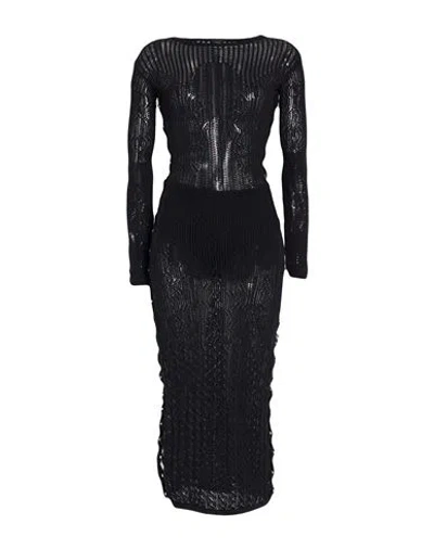 Pinko Woman Maxi Dress Black Size L Cotton