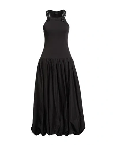 PINKO PINKO WOMAN MAXI DRESS BLACK SIZE L COTTON, ELASTANE