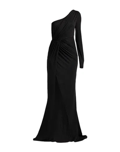 Pinko Woman Maxi Dress Black Size L Viscose, Polyester, Nylon, Elastane