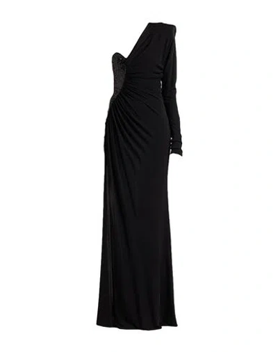 Pinko Woman Maxi Dress Black Size S Viscose, Nylon, Elastane