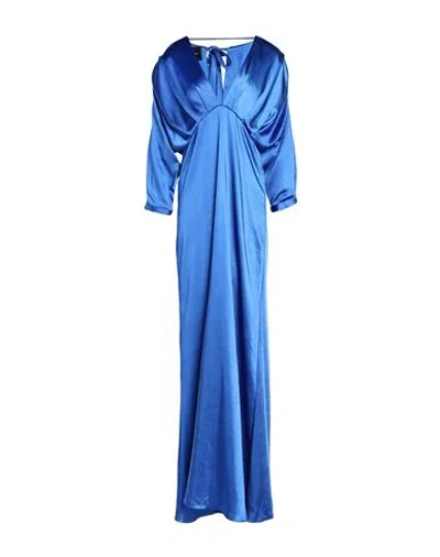 Pinko Woman Maxi Dress Blue Size 10 Polyester