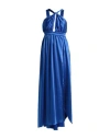 Pinko Woman Maxi Dress Blue Size 4 Polyester