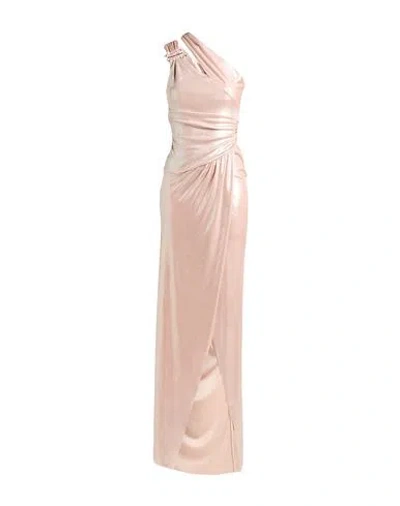 Pinko Woman Maxi Dress Blush Size M Polyester, Elastane, Zamak, Brass In Gold