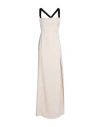 Pinko Woman Maxi Dress Cream Size 8 Polyester, Viscose In White