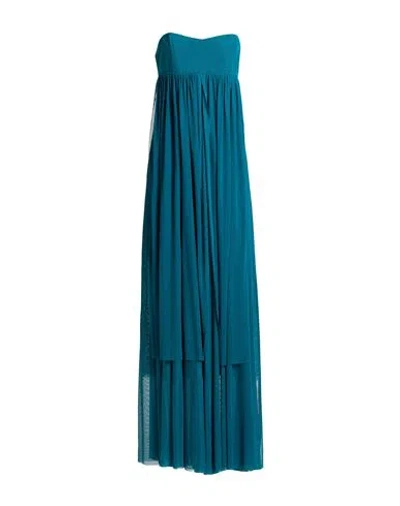 Pinko Woman Maxi Dress Deep Teal Size 4 Polyester, Elastane In Green