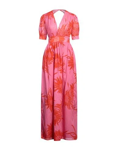 Pinko Woman Maxi Dress Fuchsia Size 8 Cotton