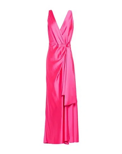 Pinko Woman Maxi Dress Fuchsia Size 14 Polyester