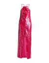 Pinko Woman Maxi Dress Garnet Size 4 Polyester In Pink