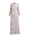 Pinko Woman Maxi Dress Ivory Size 4 Viscose In Brown