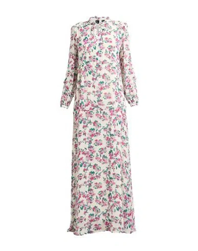 Pinko Woman Maxi Dress Ivory Size 4 Viscose In Brown