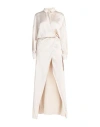 Pinko Woman Maxi Dress Ivory Size 8 Polyester In White