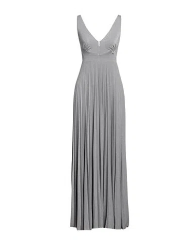 Pinko Woman Maxi Dress Light Grey Size Xs Viscose, Metallic Fiber, Polyamide, Elastane