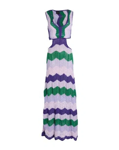 Pinko Cut-out Knit Midi Dress In Purple