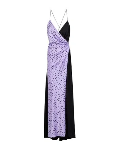 Pinko Woman Maxi Dress Lilac Size 10 Polyester, Elastane In Purple
