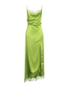 Pinko Woman Maxi Dress Lime Green Size 8 Polyester In Green