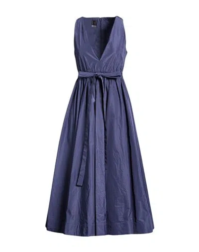 Pinko Woman Maxi Dress Navy Size 2 Polyester In Blue