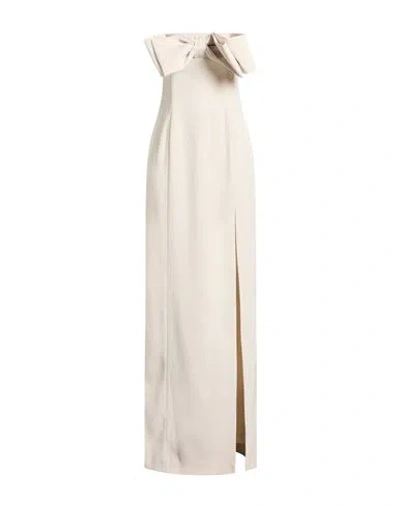Pinko Woman Maxi Dress Off White Size 6 Polyester, Elastane In Neutral