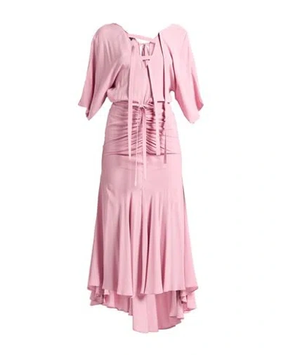 Pinko Woman Maxi Dress Pink Size 4 Acetate, Silk