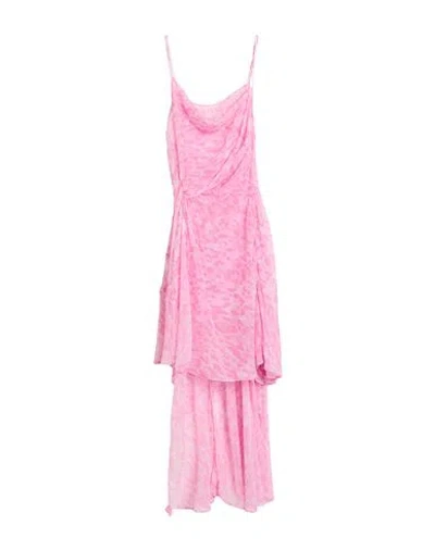Pinko Woman Maxi Dress Pink Size 4 Polyester