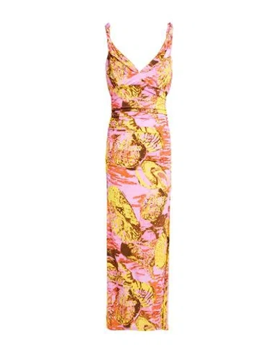 Pinko Woman Maxi Dress Pink Size S Viscose, Elastane