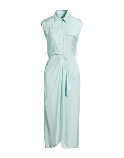 Pinko Woman Maxi Dress Turquoise Size 10 Viscose In Blue