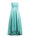 Pinko Woman Maxi Dress Turquoise Size 8 Polyester In Blue