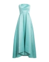 Pinko Woman Maxi Dress Turquoise Size 8 Polyester In Blue