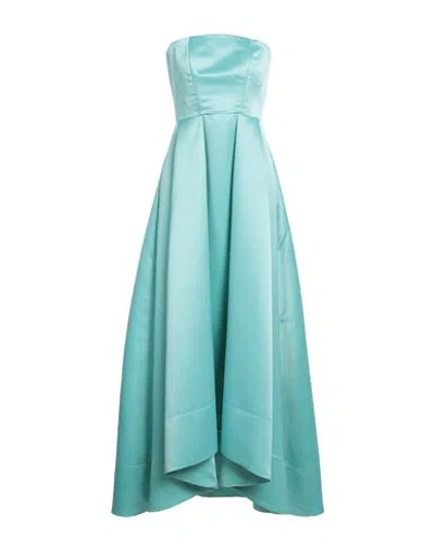 Pinko Woman Maxi Dress Turquoise Size 8 Polyester In Blue