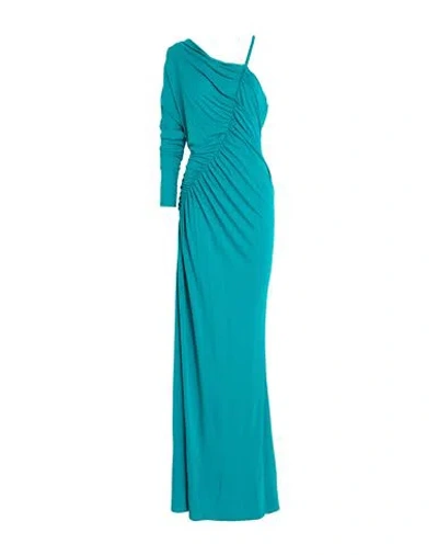 Pinko Woman Maxi Dress Turquoise Size L Viscose In Green
