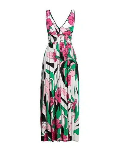 Pinko Woman Maxi Dress White Size 8 Viscose, Elastane