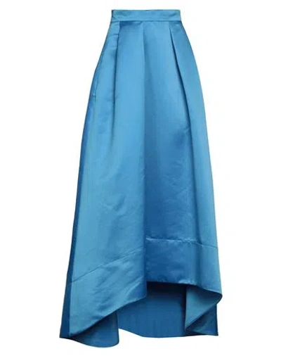 Pinko Woman Maxi Skirt Azure Size 4 Polyester In Blue