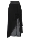 Pinko Woman Maxi Skirt Black Size S Viscose, Cotton In Black