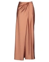 Pinko Draped Maxi Skirt In Viscose With Design In Pink