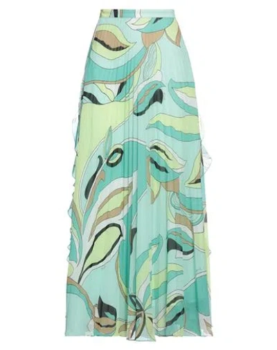 Pinko Woman Maxi Skirt Light Green Size 8 Polyester