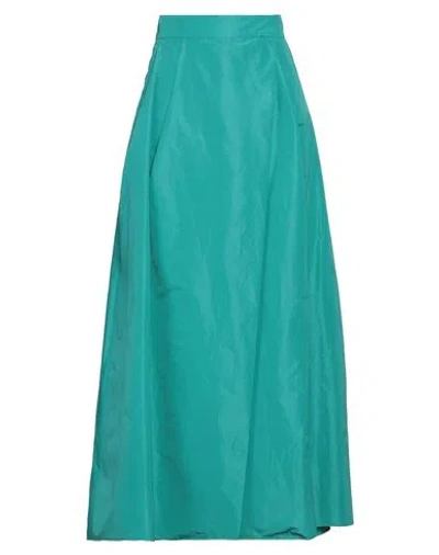 Pinko Woman Maxi Skirt Light Green Size 8 Polyester