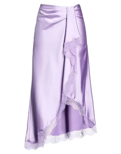 Pinko Woman Maxi Skirt Lilac Size 6 Polyester In Purple