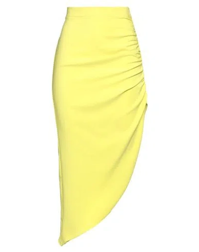 Pinko Woman Maxi Skirt Lime Green Size 6 Polyester, Elastane