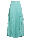 Pinko Woman Mini Skirt Turquoise Size 8 Polyester In Blue