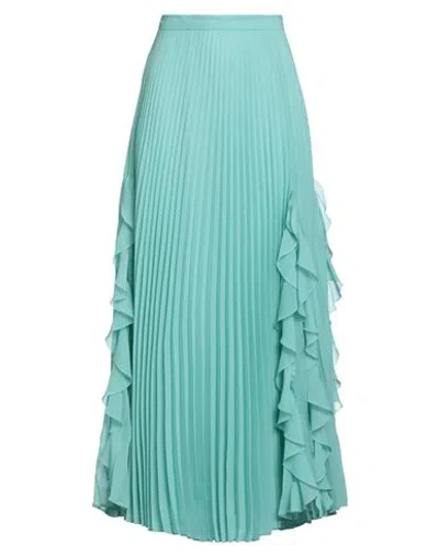 Pinko Woman Mini Skirt Turquoise Size 8 Polyester In Blue