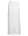 Pinko Woman Maxi Skirt White Size S Polyester, Viscose, Elastane In White