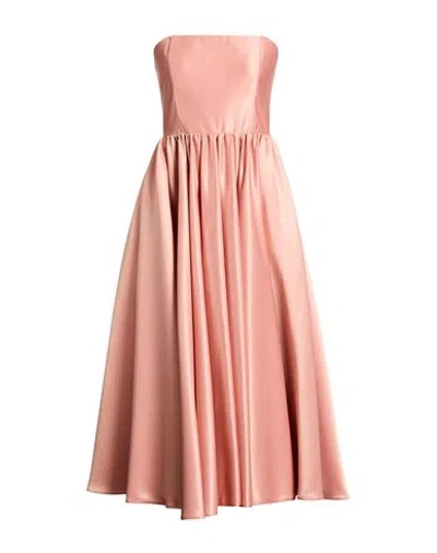 Pinko Woman Midi Dress Apricot Size 8 Polyester