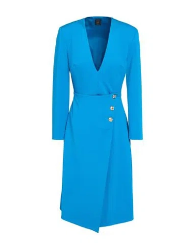 Pinko Woman Midi Dress Azure Size 4 Viscose, Polyamide, Elastane