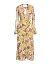 Pinko Woman Midi Dress Beige Size 4 Viscose, Polyamide In Beige