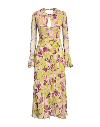 Pinko Woman Midi Dress Beige Size 4 Viscose, Polyamide