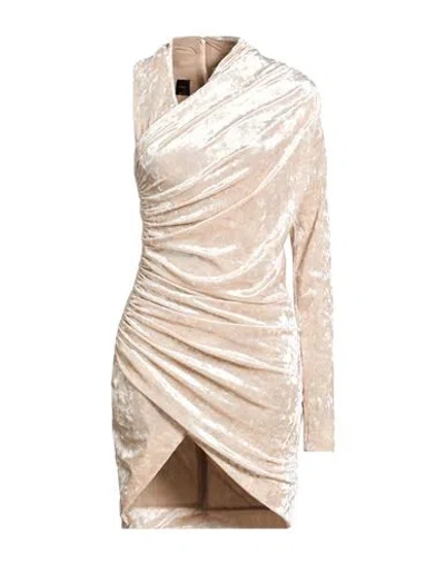 Pinko Woman Midi Dress Beige Size S Polyester, Elastane In Neutral