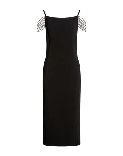 Pinko Woman Midi Dress Black Size 0 Polyester, Elastane