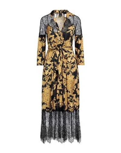 Pinko Woman Midi Dress Black Size 0 Viscose, Polyamide
